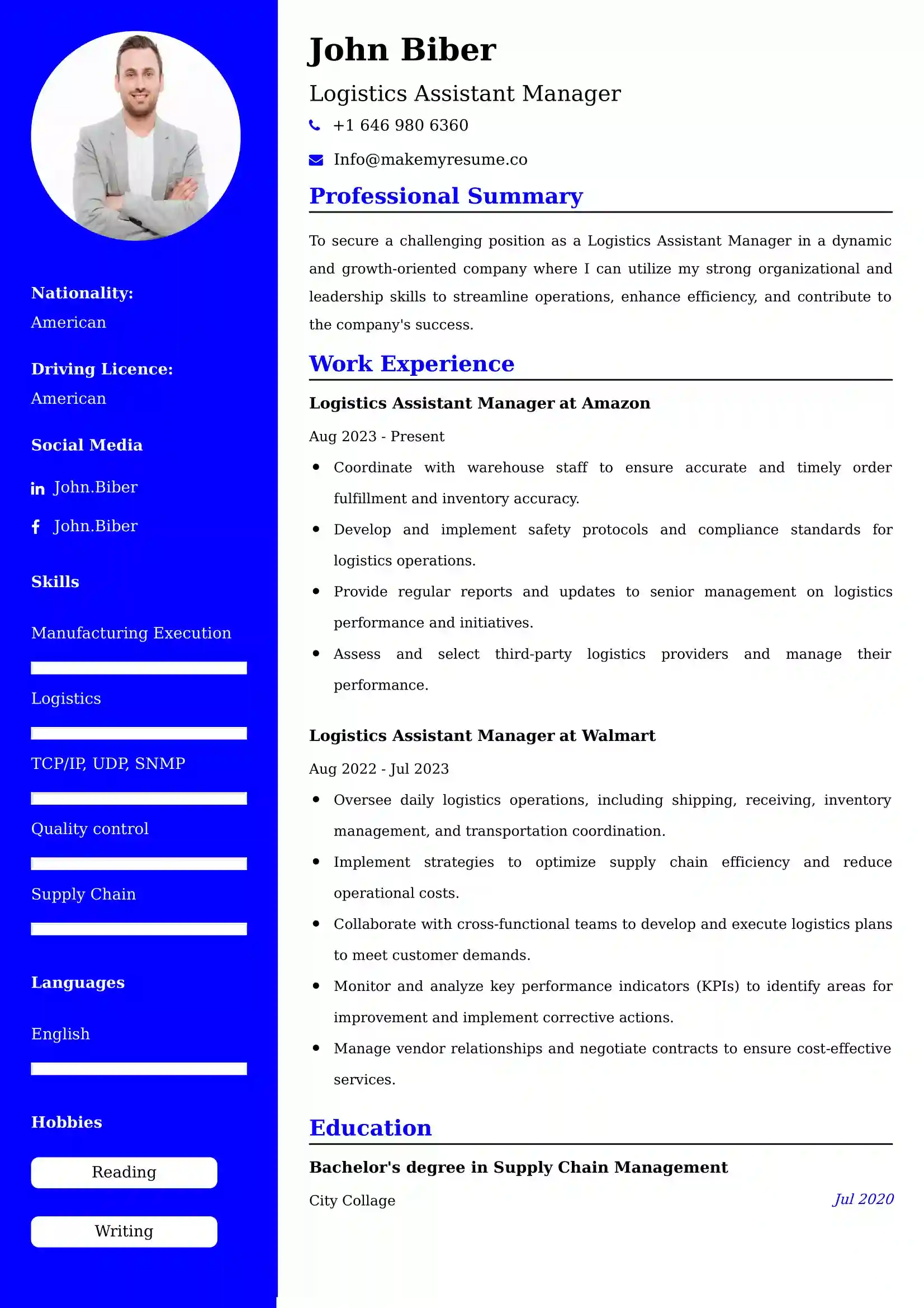 Production Manager CV Examples Malaysia