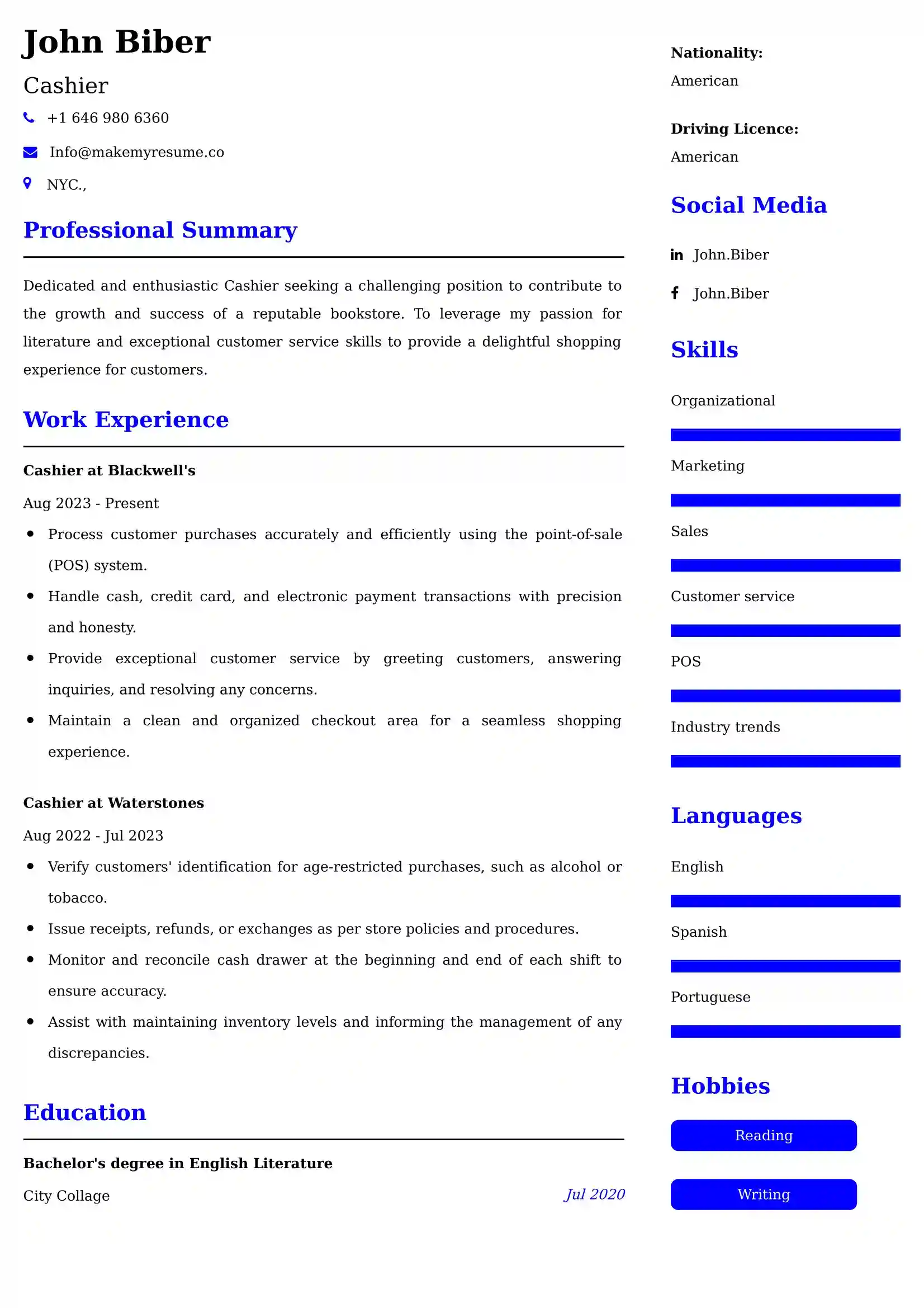 Retail Assistant Manager CV Examples Malaysia
