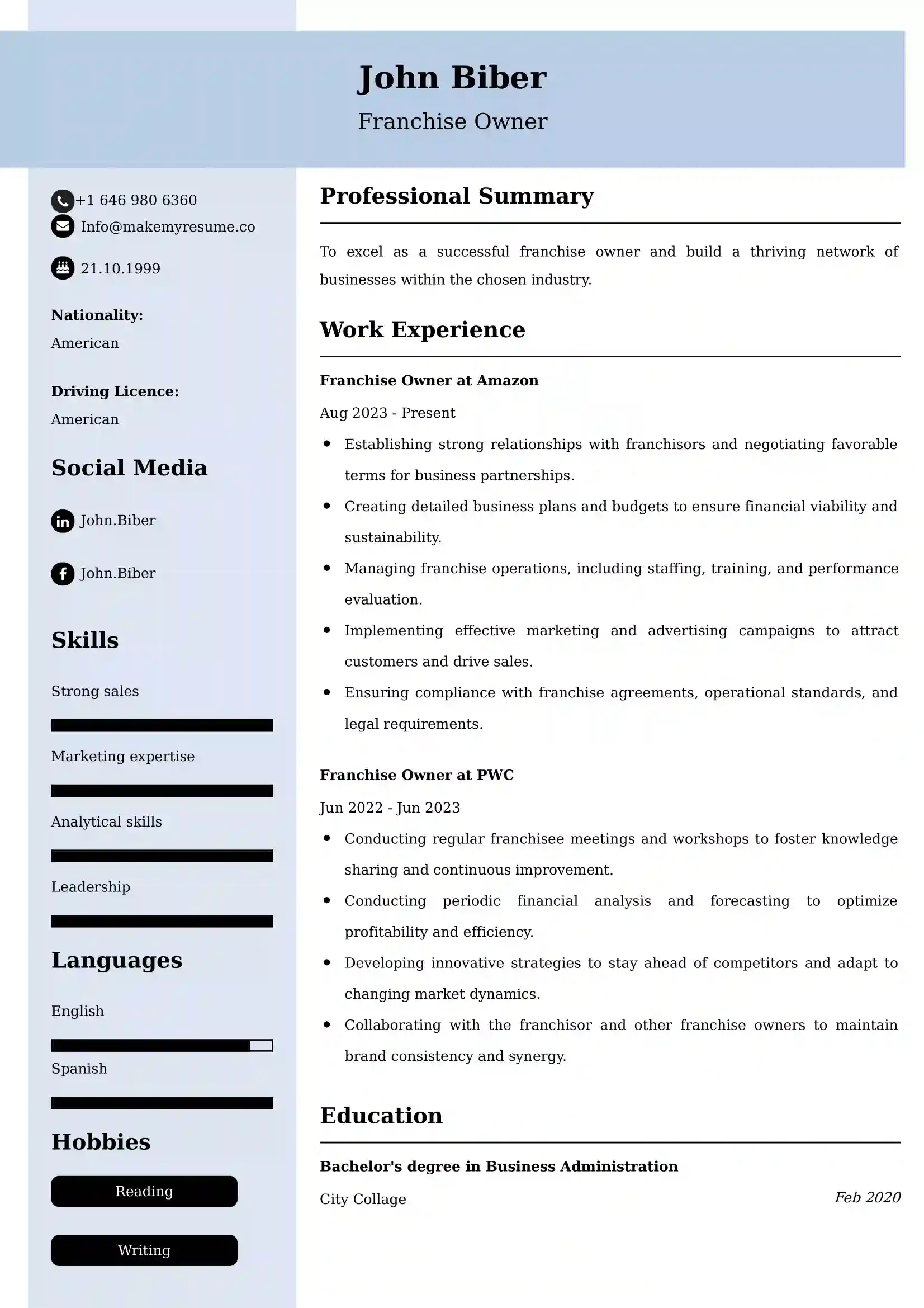 Sales Assistant Manager CV Examples Malaysia