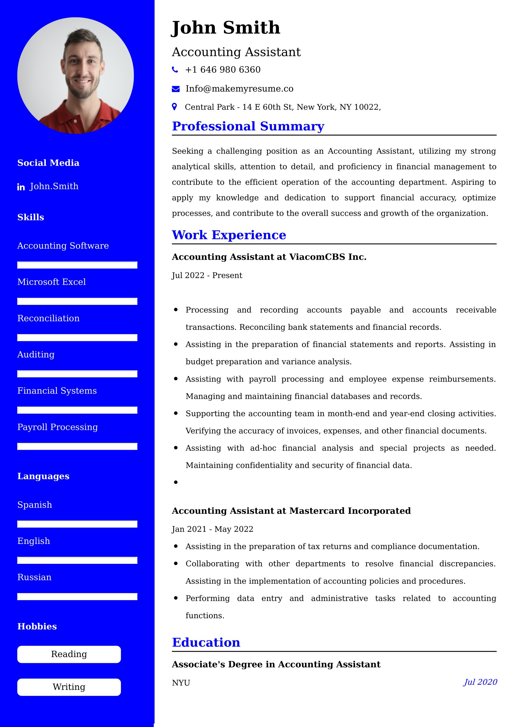 Accounting Assistant CV Examples Malaysia